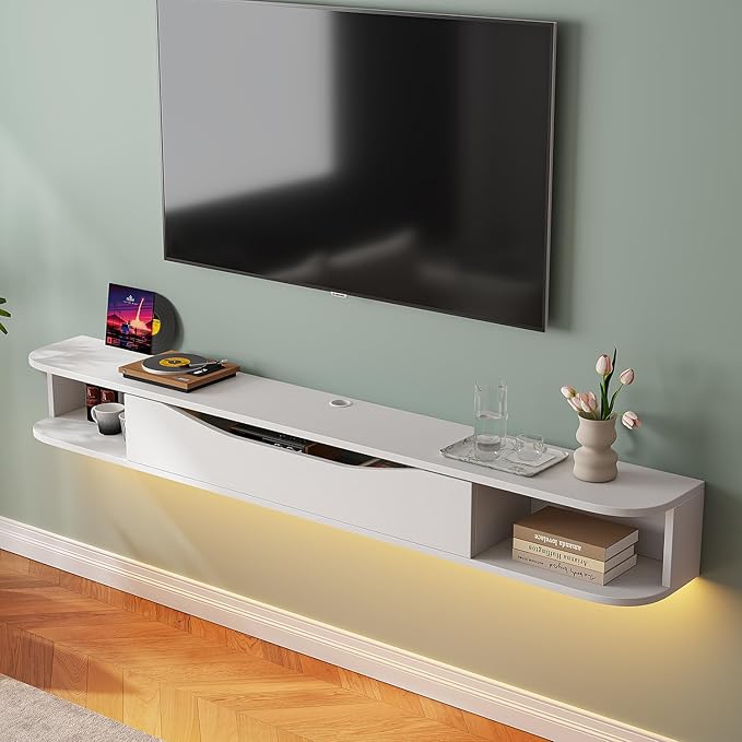 Floating TV Stand, Floating TV Console, Under TV Shelf - Image 2