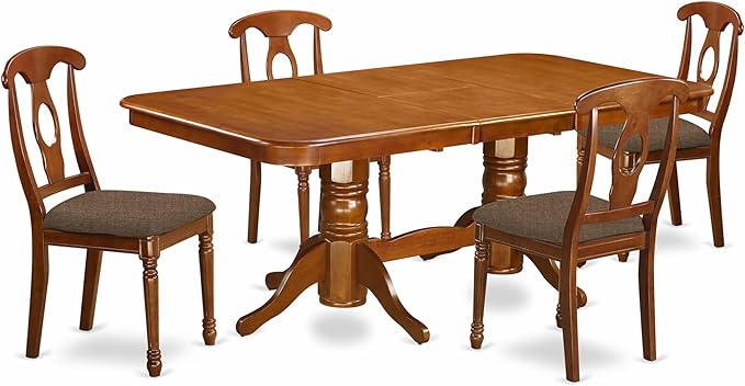 East West Furniture NANA5-SBR-C 5 Piece Dining Room Furniture Set Includes a by EastWestFurniture