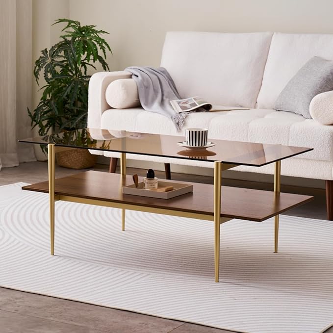 Rectangle Coffee Table, Mid-Century Modern Design, L41 W21 x H17, - Image 3