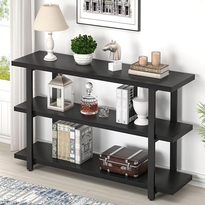 FOLUBAN Black Entryway Table, Modern Console Tables by FOLUBAN