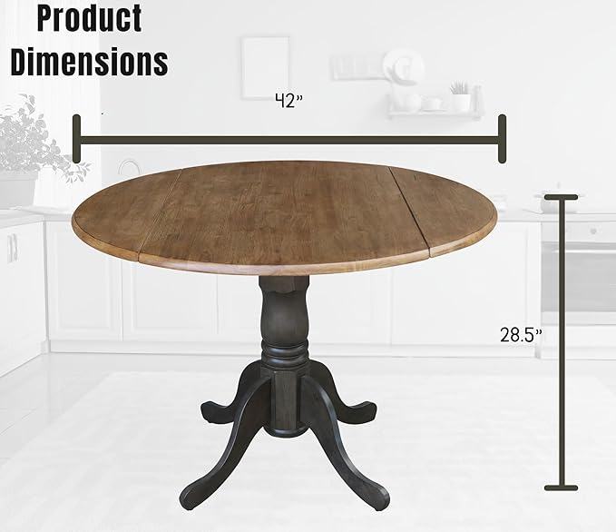 International Concepts 42 Inch Dual Drop Leaf Dining Height Table, - Image 2