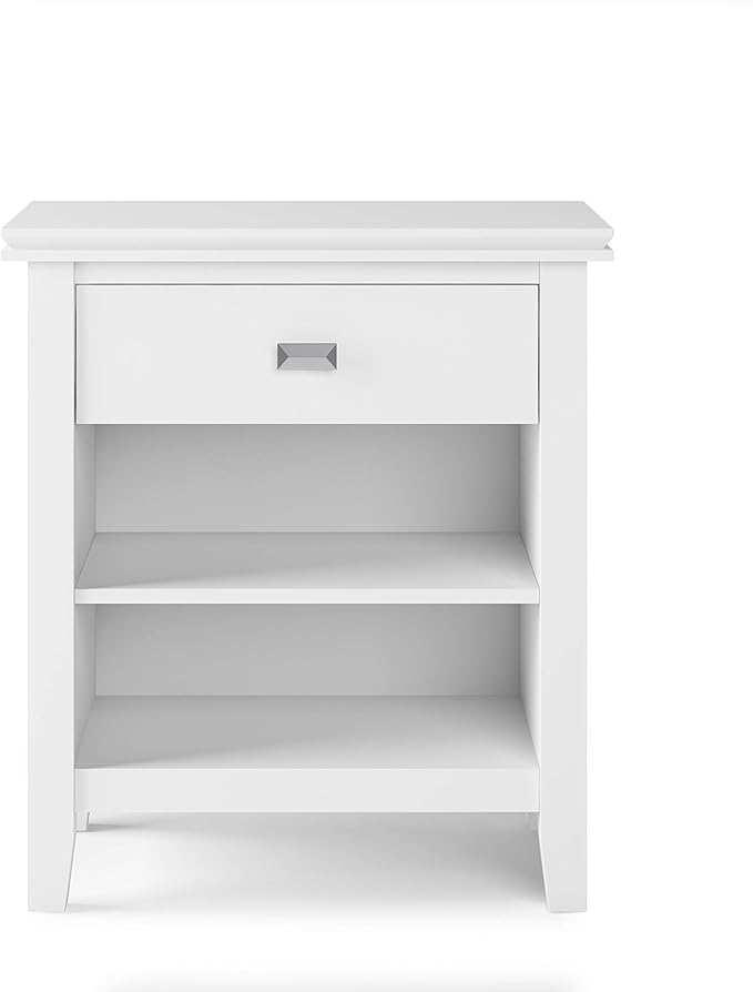 SIMPLIHOME Artisan SOLID WOOD 24 inch Wide Transitional Bedside Nightstand - Image 5