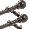 Curtain Rods for Windows 16 to 150 Inches, Curtain Rod Max Adjustable Length of by AMZSEVEN