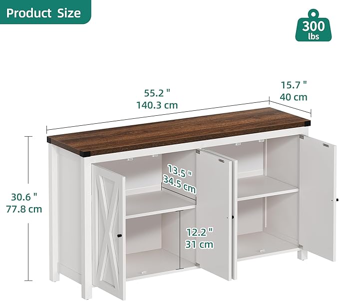 YITAHOME Farmhouse Sideboard Buffet Cabinet - Image 2