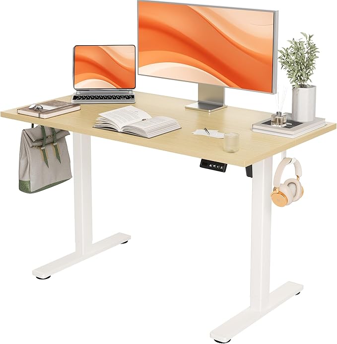 Seang Standing Desk with Adjustable Height, 48x24 Inch Electric Stand Up Desk by Unknown