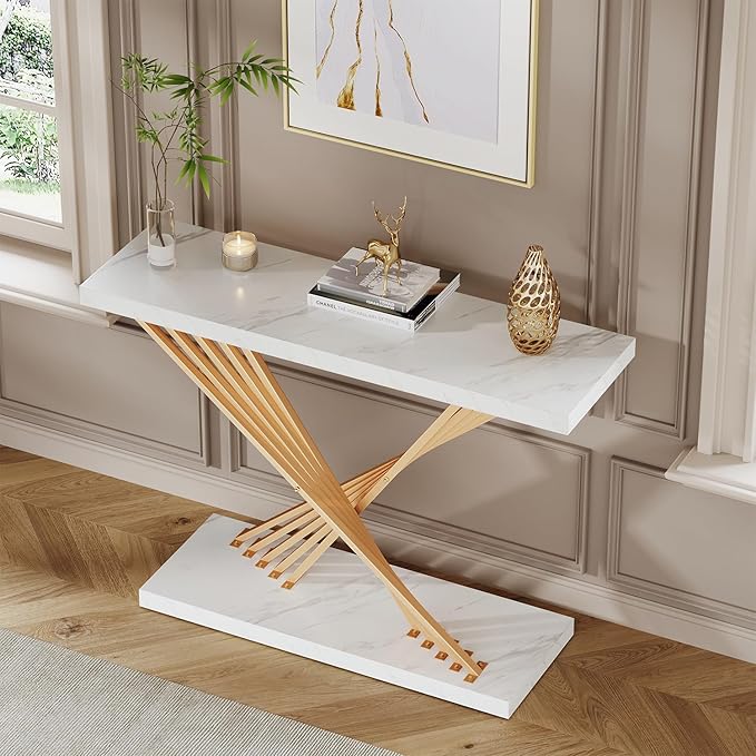 39.4 Inch Gold Console Table - Image 7