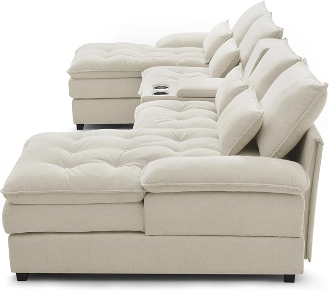 130" U-Shaped Sectional Sofa - Image 8