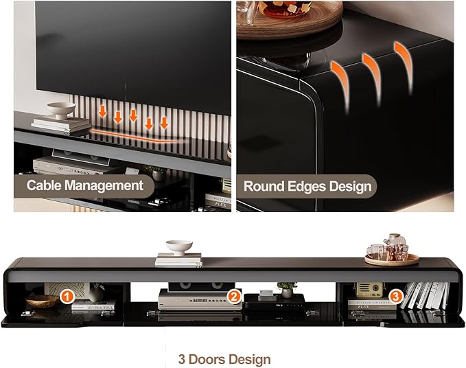 High Gloss Floating TV Stand - Image 6