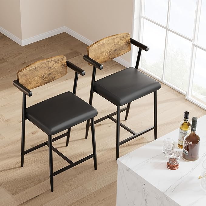 GarveeHome Counter Height Bar Stools Set of 2 - Image 3