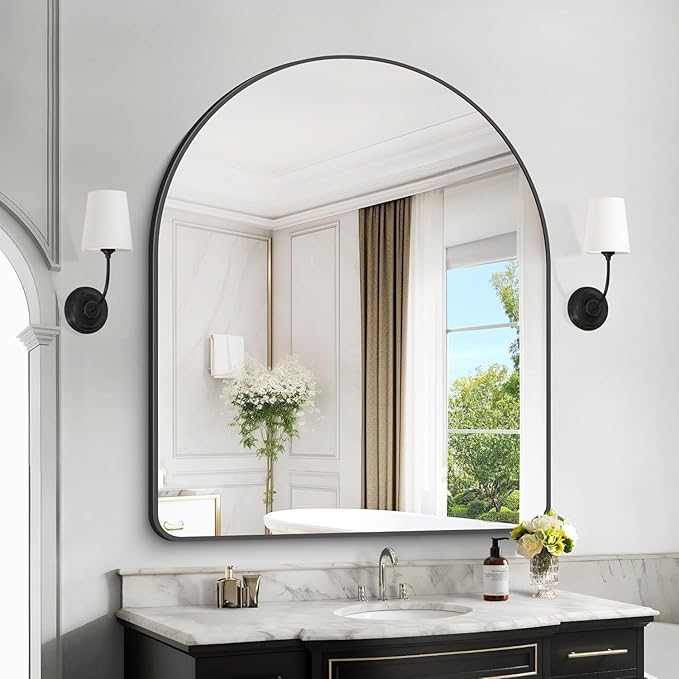 Arched Bathroom Mirror, Wall Mounted Mirror, Living Room, Vertically Hanging - Image 2