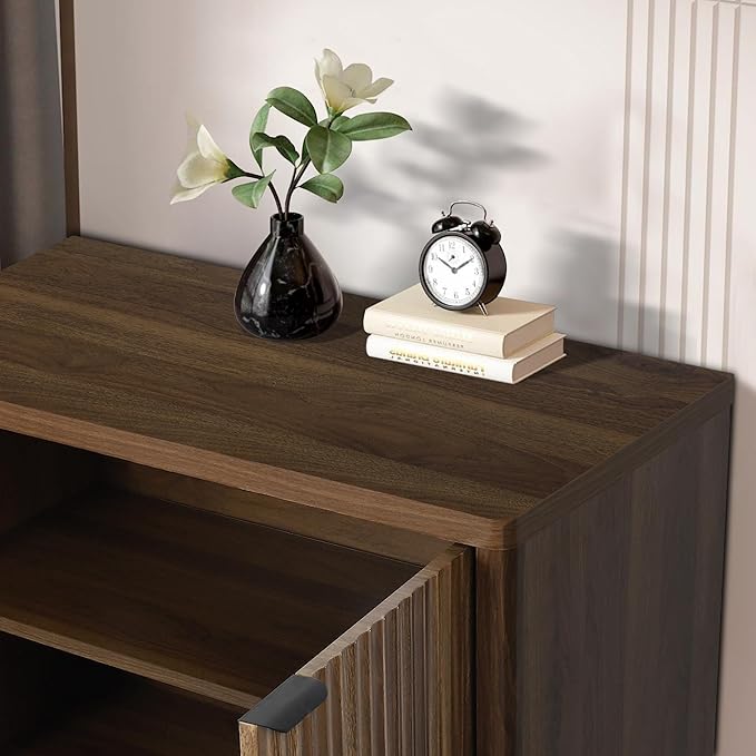Buffet Cabinet with Storage Accent Sideboard Modern Credenza with 2 Doors & 3 - Image 6