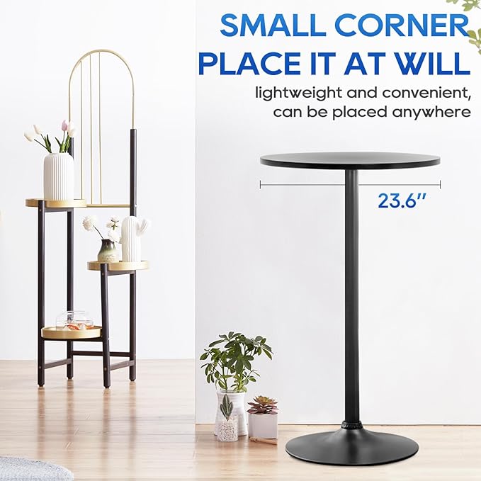 FDW Pub Table 40 Inch Height Cocktail Table Round Bistro Bar Table - Image 5