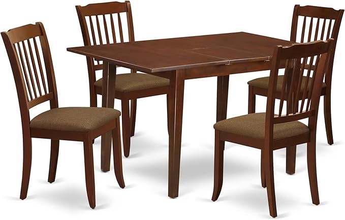 East West Furniture NODA5-MAH-C 5 Piece Dining Table Set by EastWestFurniture