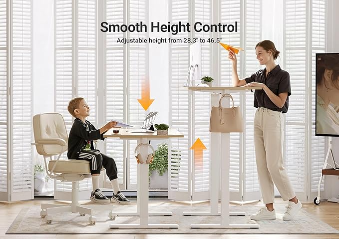 Seang Electric Standing Desk Adjustable Height, 40 x 24 Inch Sit Stand Desk - Image 4