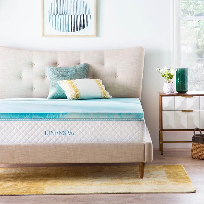 Linenspa 2 Inch Gel Swirl Memory Foam Mattress Topper - Image 2