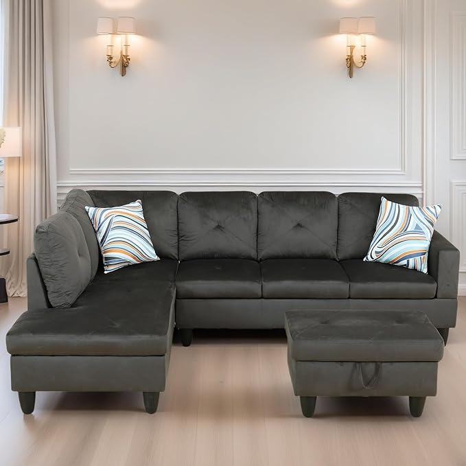 L Shaped Sectional Couch Sofa, Modern Couches - Image 7