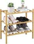 3-Tier Bamboo Small Shoe Rack, Free Standing Wood Shoe Shelf Storage Organizer by ROMGUAR+CRAFT