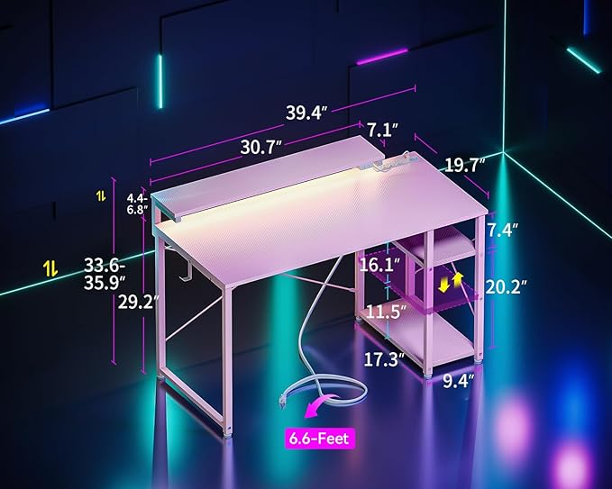 MOTPK 40 Inch Small Gaming Desk - Image 3