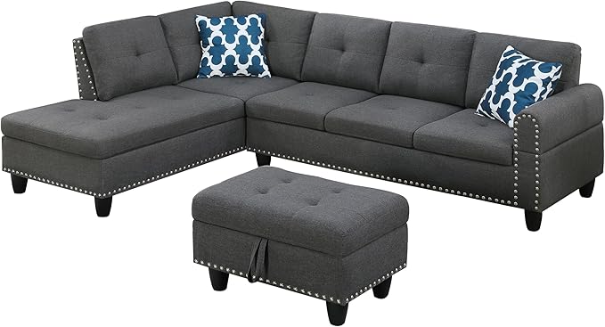Ball & Cast 98" L Shaped Modular Sectional Couch - Image 18