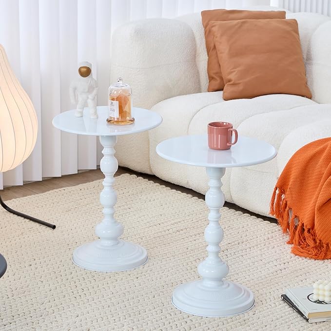 Chic Vintage Round Side Table - Image 7