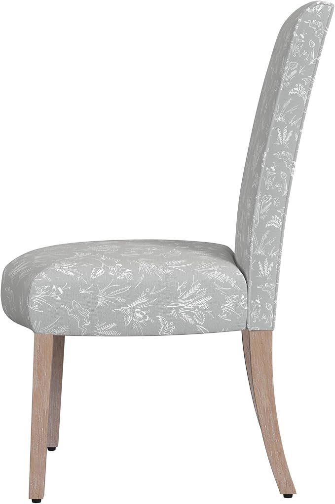 HomePop Scalloped Detail Dining Chair|Upholstered Parsons Dining Chairs - Image 5
