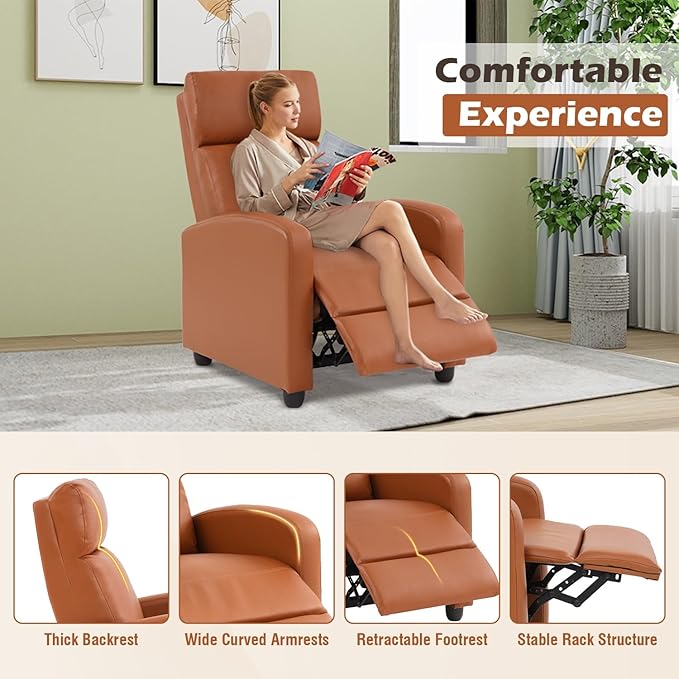 BestMassage | Recliner Chair | No Massage Function | Pu Tan | - Image 4