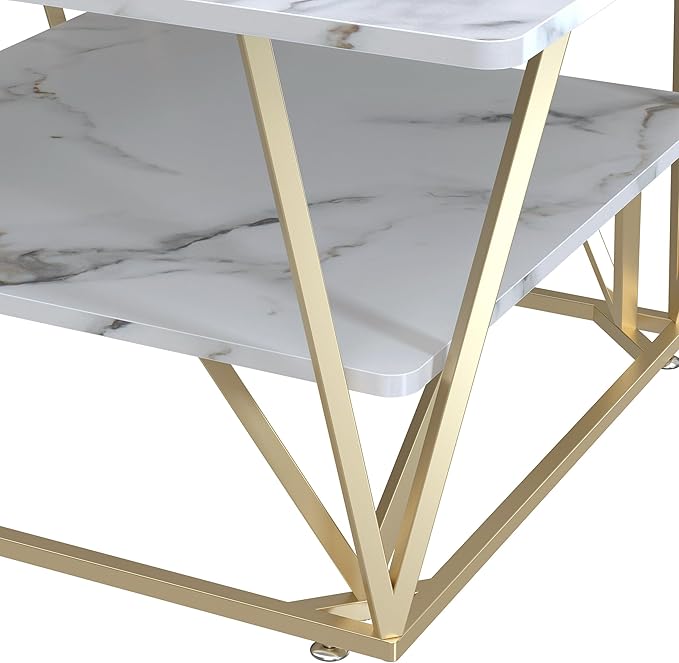 Elephance Square Coffee Table for Living Room, 31.5 Inch Modern Coffee Table - Image 8