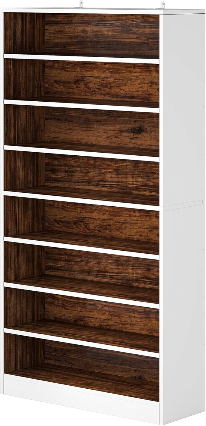 Tribesigns Tall Shoe Cabinet, 9 Tiers 40-45 Pairs Heavy Duty Wood Freestanding - Image 8