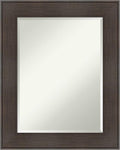 Amanti Art Brown Wall Mirror 30x24 William Rustic Woodgrain Rectangle Bathroom by AmantiArt