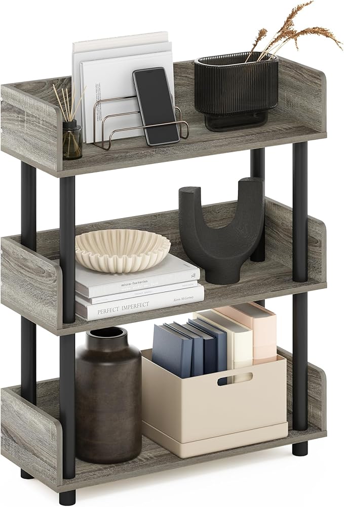 Furinno Turn-N-Tube 3-Tier Multipurposes Display Rack, Open Shelf Rack/Storage by Furinno-FitsYourSpaceFitsYourBudget