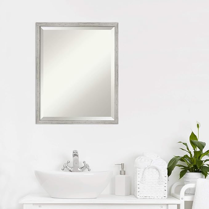 Amanti Art White Bathroom Mirror - Image 6