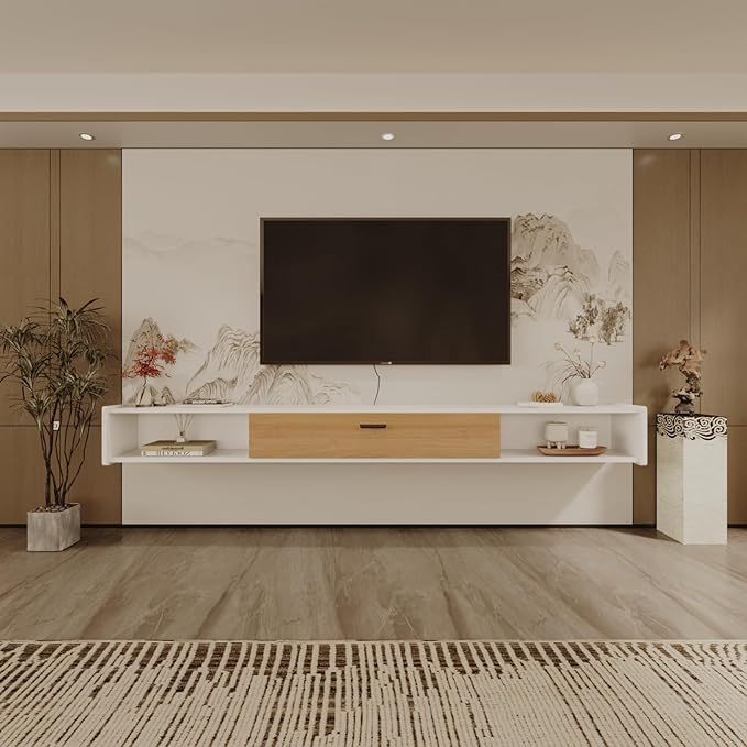 47'' Floating TV Stand, Wall Mounted TV Console, Floating TV Cabinet, Under TV - Image 7