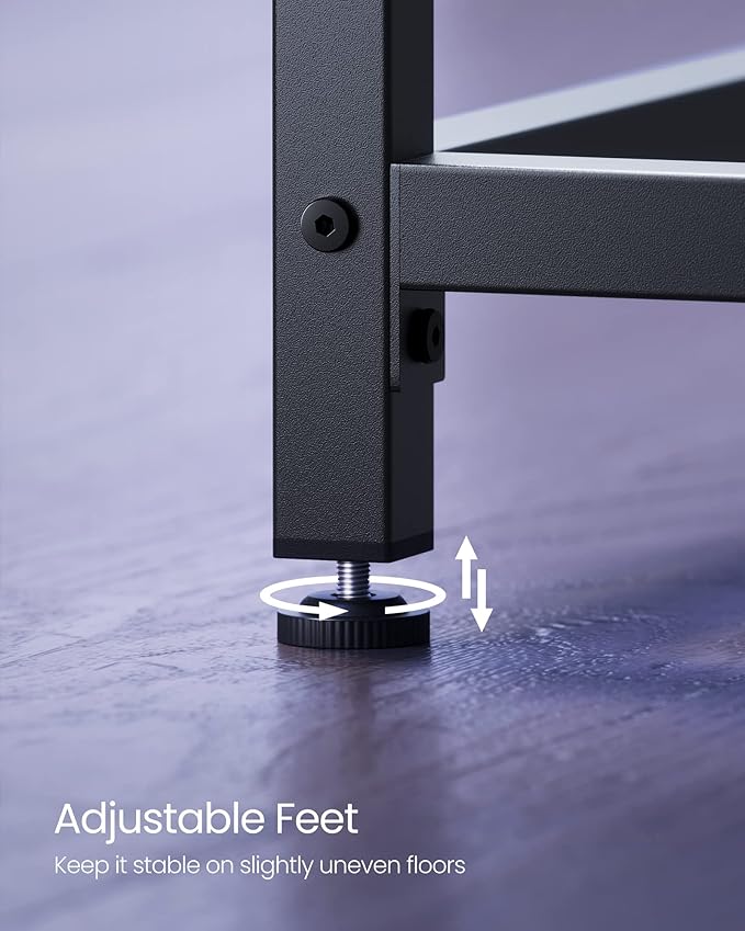 VASAGLE Computer Desk, Gaming Desk, Home Office Desk, - Image 8