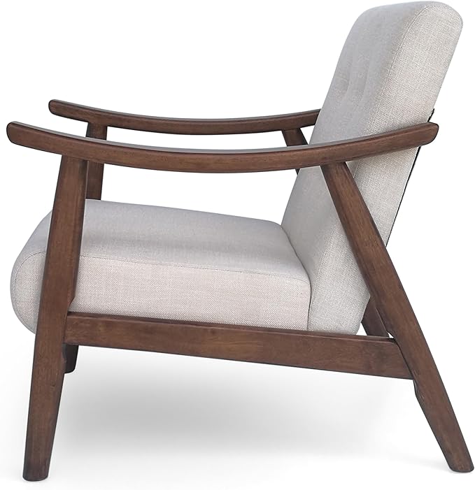 Ball & Cast Accent Chair Wide Armrest Mid-Century Lounge Living Room Chairs - Image 8