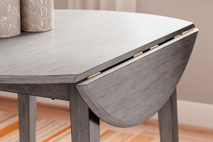 Signature Design by Ashley Shullden Casual Round Dining Small Drop Leaf Table - Image 9