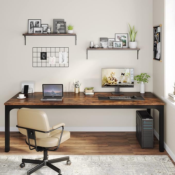 Tribesigns 78.7 Inches Extra Long Computer Desk 2 Person Desk, Double Long Desk - Image 9