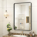 CHAMROR 20x30 Inch Black Metal Framed Bathrrom Mirror by CHARMOR