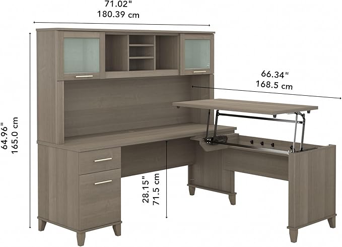 Bush Furniture Somerset 3 Position Sit to Stand L Shaped Desk - Image 3