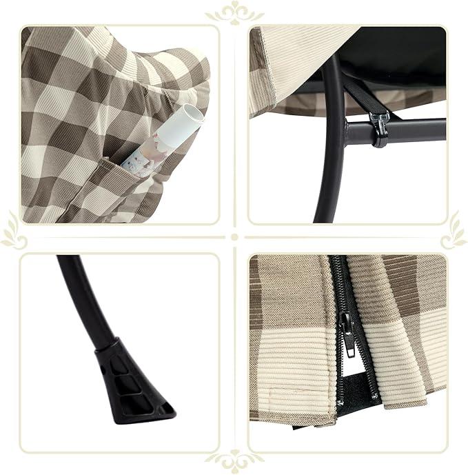 HollyHOME Fabric Lazy Chair - Image 7