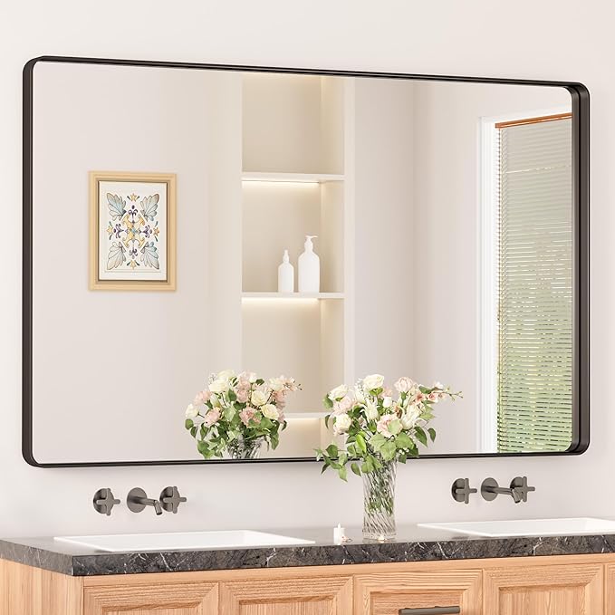 Keonjinn Black Bathroom Mirrors by Keonjinn
