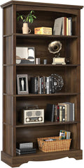 TVU 5-Tier Wooden Bookshelf, 65 Inch Tall Bookshelf by Makesyouabetterlife