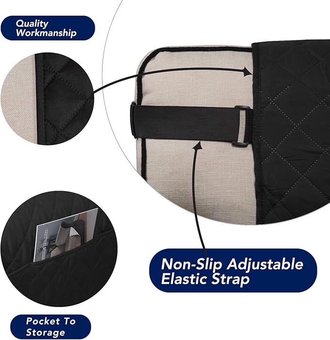 PureFit Reversible Sofa Cover Water Resistant Loveseat Couch Cover, Machine - Image 3
