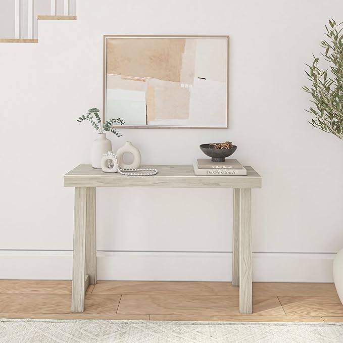 Plank+Beam Solid Wood Console Table, 46.25 Inch, Sofa Table, Narrow Entryway - Image 4