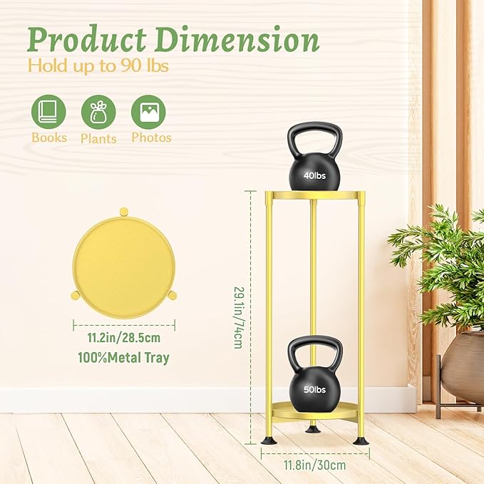 KMOTASUO 2 Tier Plant Stand Indoor - Image 2