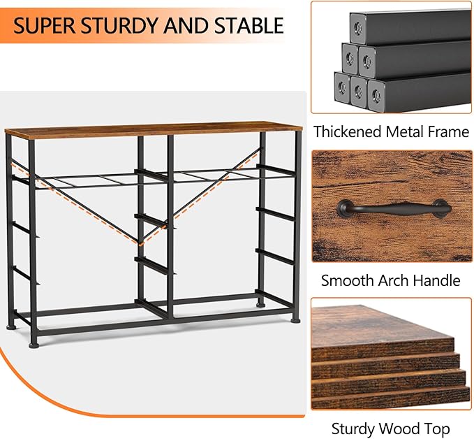 Furnulem Bedroom Dresser for 55”Long TV Stand, 10 Storage Organizer Dressers & - Image 7