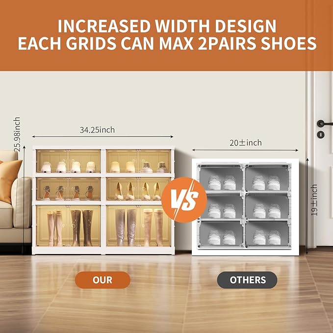 3 Tier Foldable Shoe Rack Organizer - Image 4