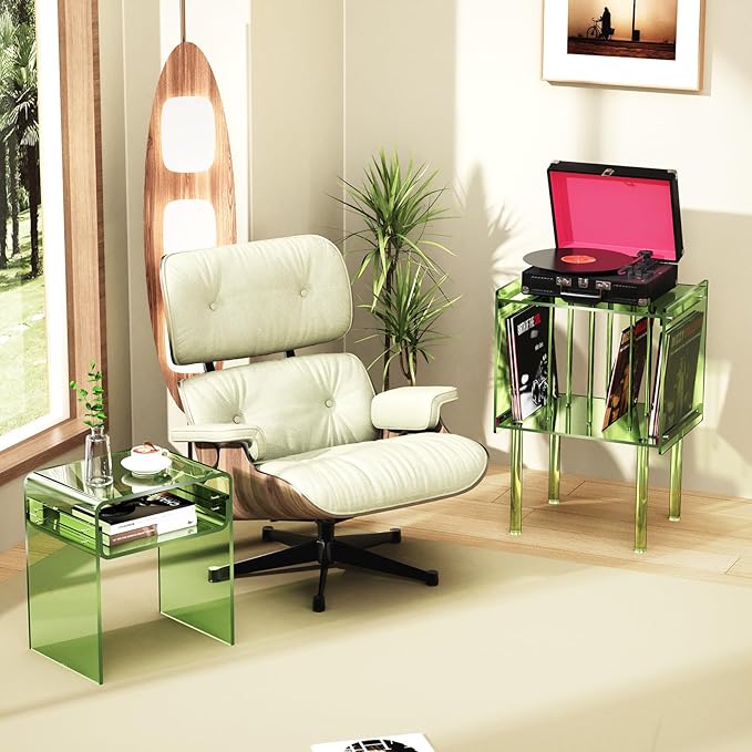 Acrylic Record Player Stand, - Image 5