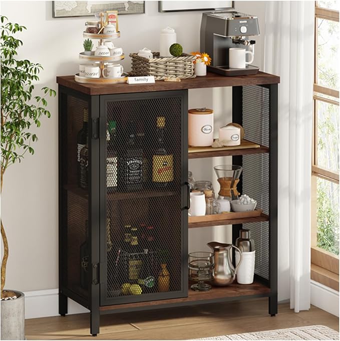 BON AUGURE Coffee Bar Cabinet for Home Liquor, Small Storage Cabinet for by BONAUGURE