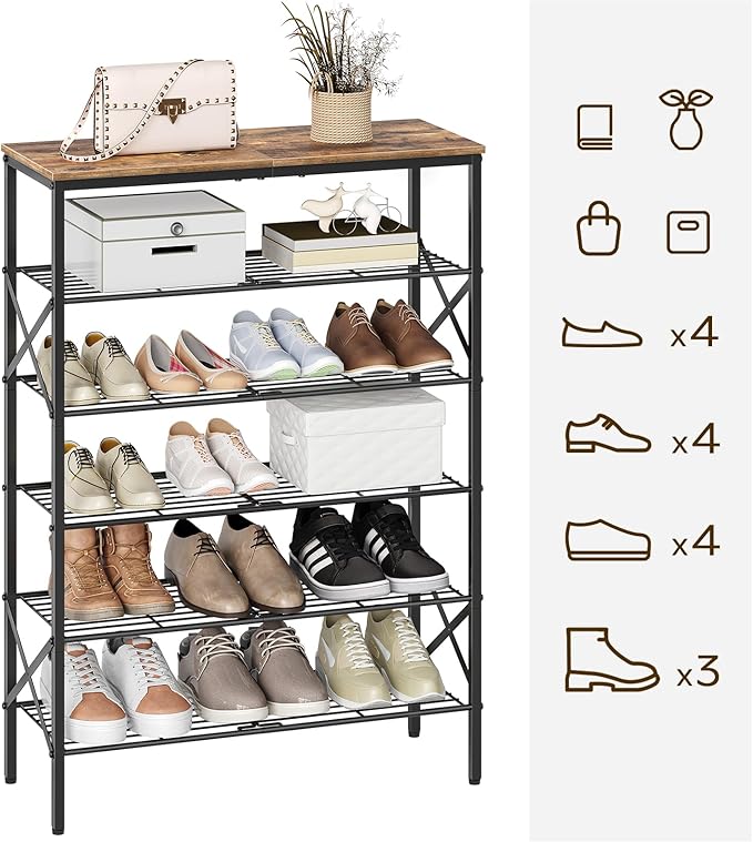 6-Tier Shoe Rack, Shoe Storage Organizer - Image 4