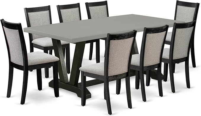 East West Furniture V697MZ606-9 9 Piece Dining Room Table Set Includes a by EastWestFurniture